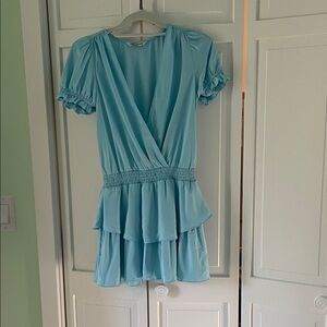 Amanda Uprichard Light Blue Slip Dress